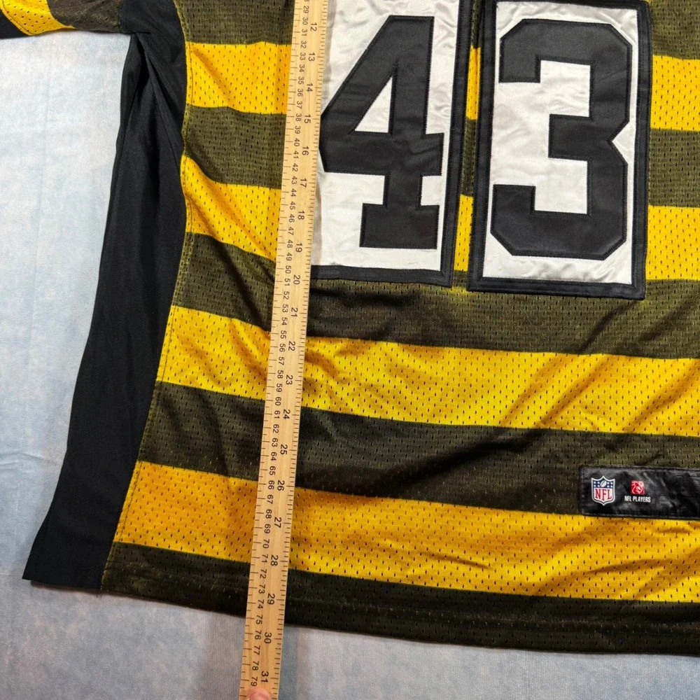 Nike Pittsburgh Steelers Jersey Mens 48 Yellow Excellent Polamalu 43 Bumblebee